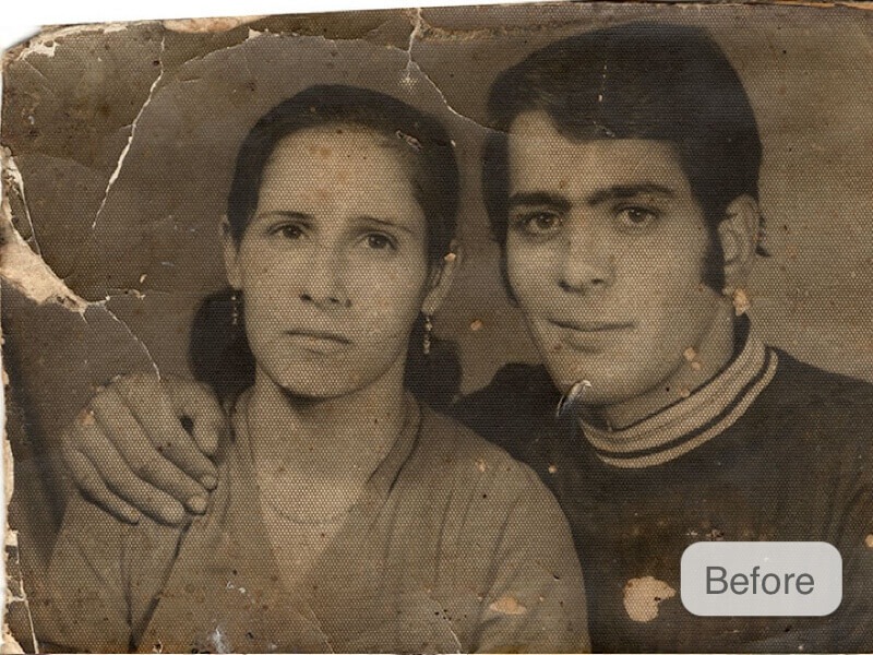 Foto antiga danificada